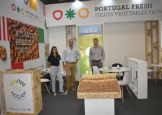 In the center is Sebastiao Lorena of Frunut Nogam. On the right is Rafael Bianchini, executive director for the company. The walnut exporter stated that most of the interest during the exhibition went to fresh fruit and vegetables, but they still saw a decent amount of traffic for their walnuts.